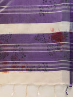 Load image into Gallery viewer, Latest Attractive Stylish Flower Print Linen Women&#39;s Sarees