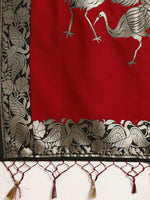 Load image into Gallery viewer, Exclusive Flamingo Designer Banarasi Silk Women&#39;s Saree