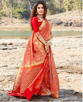 Load image into Gallery viewer, Exclusive Blended Silk Woven Banarasi Saree