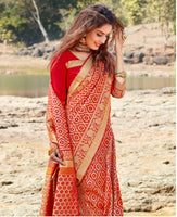 Load image into Gallery viewer, Exclusive Blended Silk Woven Banarasi Saree