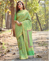 Load image into Gallery viewer, Exclusive Blended Silk Woven Banarasi Saree