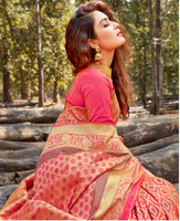 Load image into Gallery viewer, Exclusive Blended Silk Woven Banarasi Saree