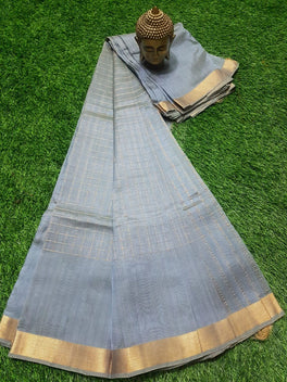 MANGALAGIRI PATTU ZARI CHECKS SAREE