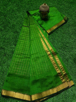 MANGALAGIRI PATTU ZARI CHECKS SAREE