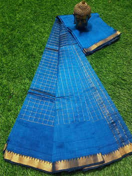 MANGALAGIRI PATTU ZARI CHECKS SAREE