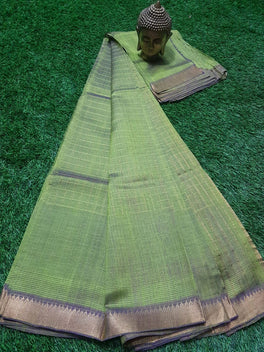 MANGALAGIRI PATTU ZARI CHECKS SAREE