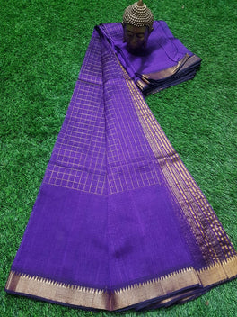 MANGALAGIRI PATTU ZARI CHECKS SAREE