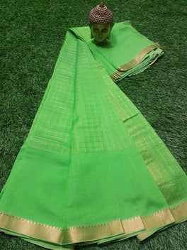 MANGALAGIRI PATTU ZARI CHECKS SAREE
