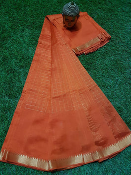 MANGALAGIRI PATTU ZARI CHECKS SAREE
