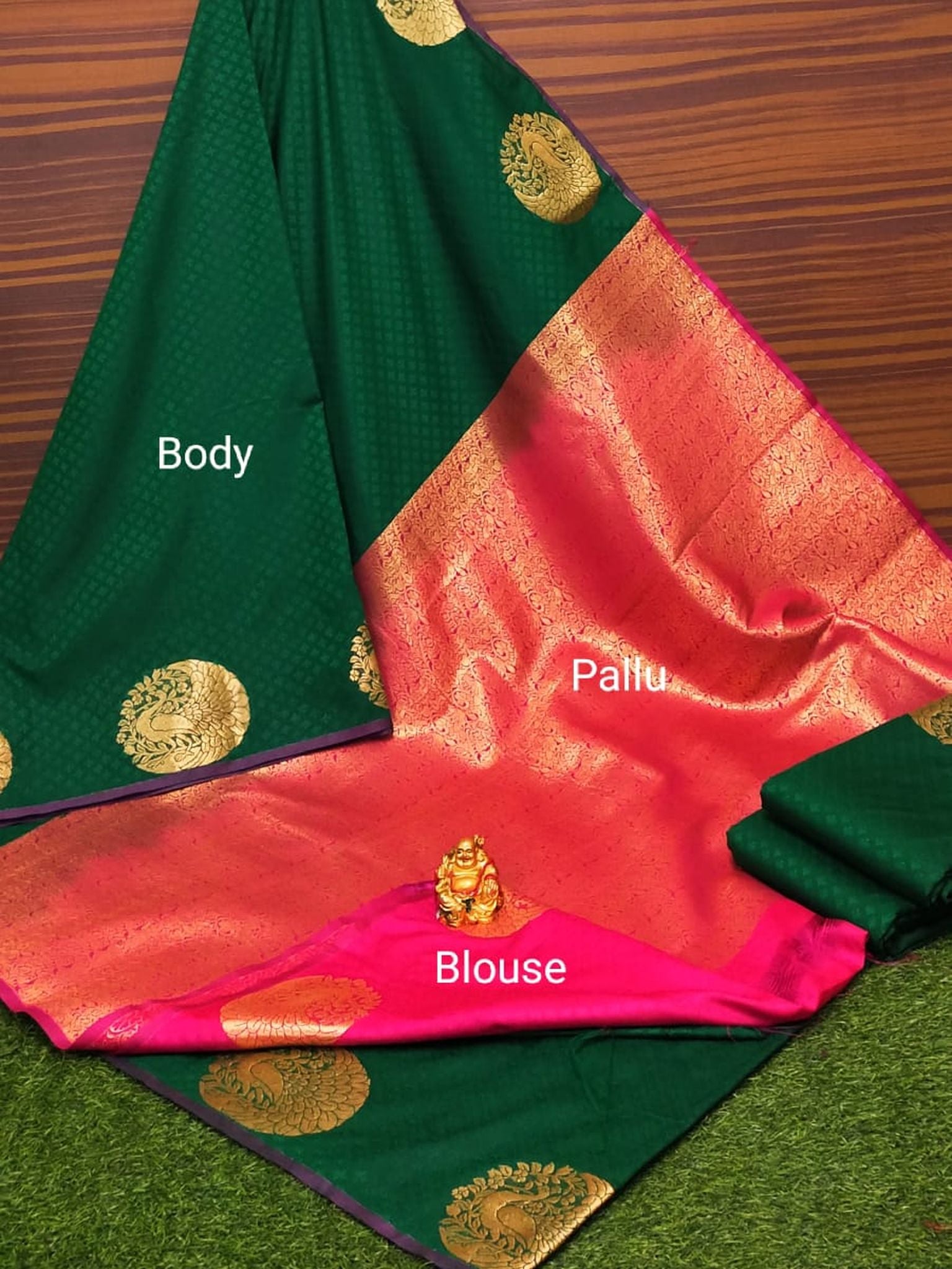 Semi Soft Silk Border Buta Saree