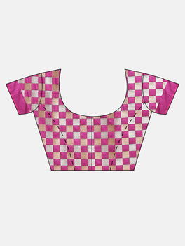 Stylish Shona Chandi Bandhej Banarasi Silk Saree