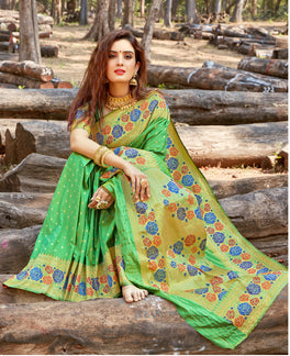 Demanding Semisilk Meena Worked Saree