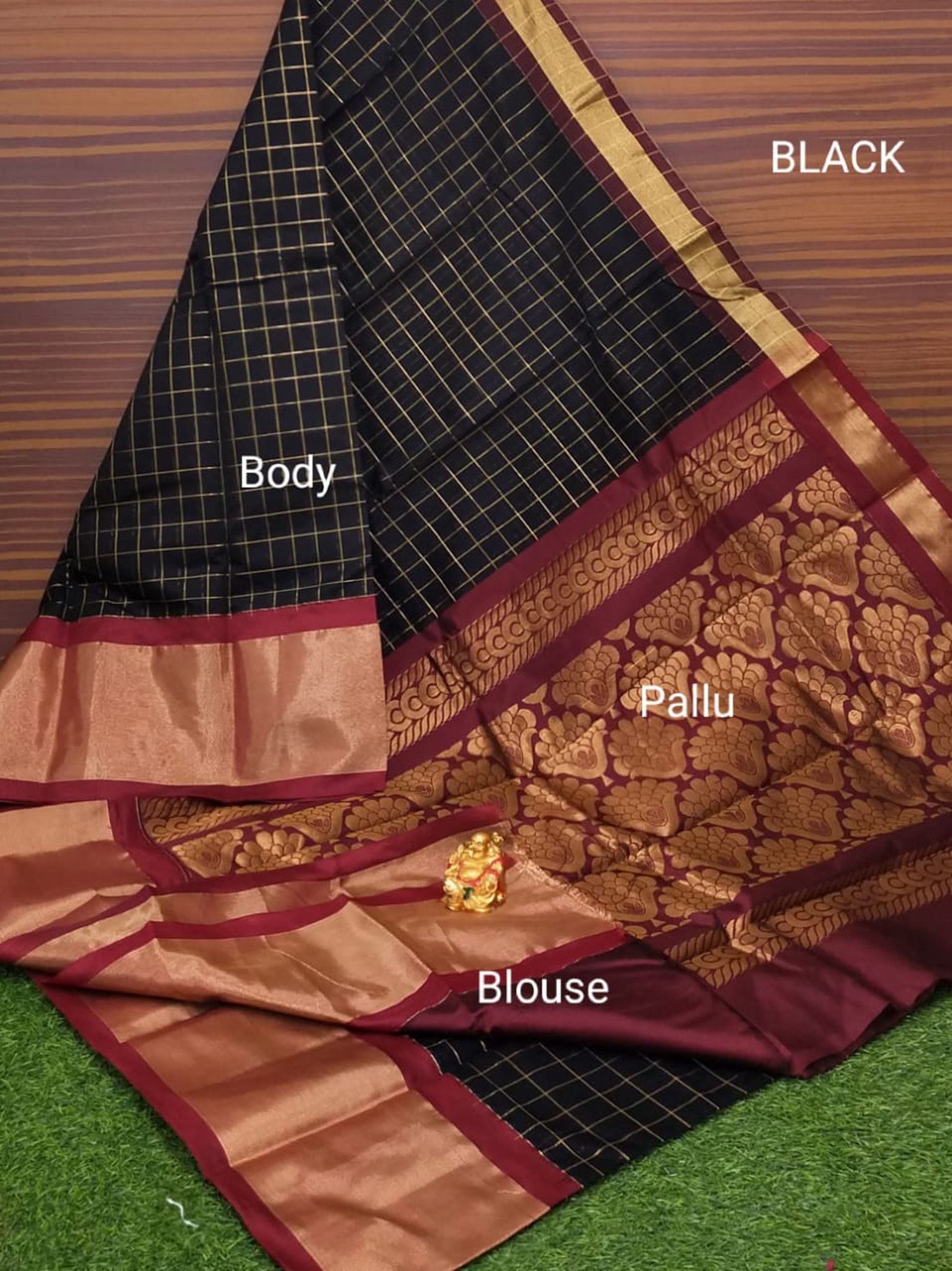 Kuppadam Rich Checked Cotton Saree