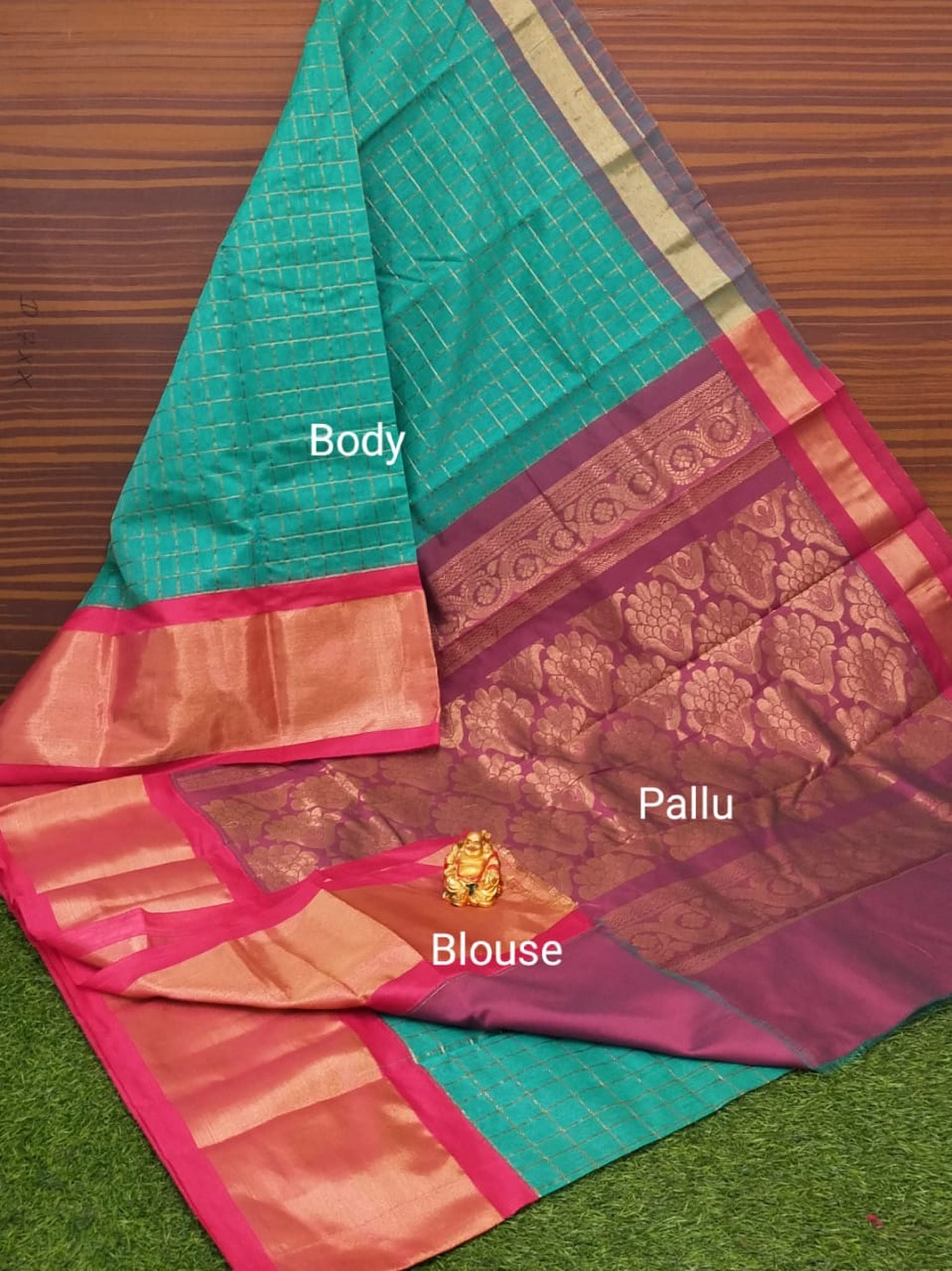 Kuppadam Rich Checked Cotton Saree