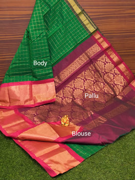 Kuppadam Rich Checked Cotton Saree