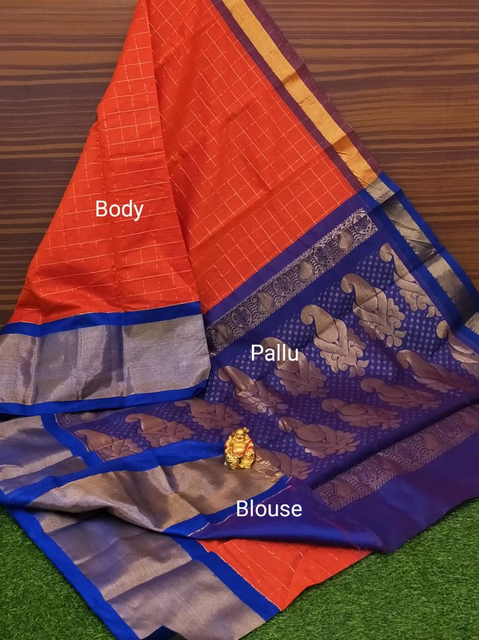 Kuppadam Rich Checked Cotton Saree