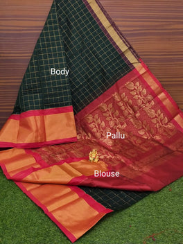 Kuppadam Rich Checked Cotton Saree