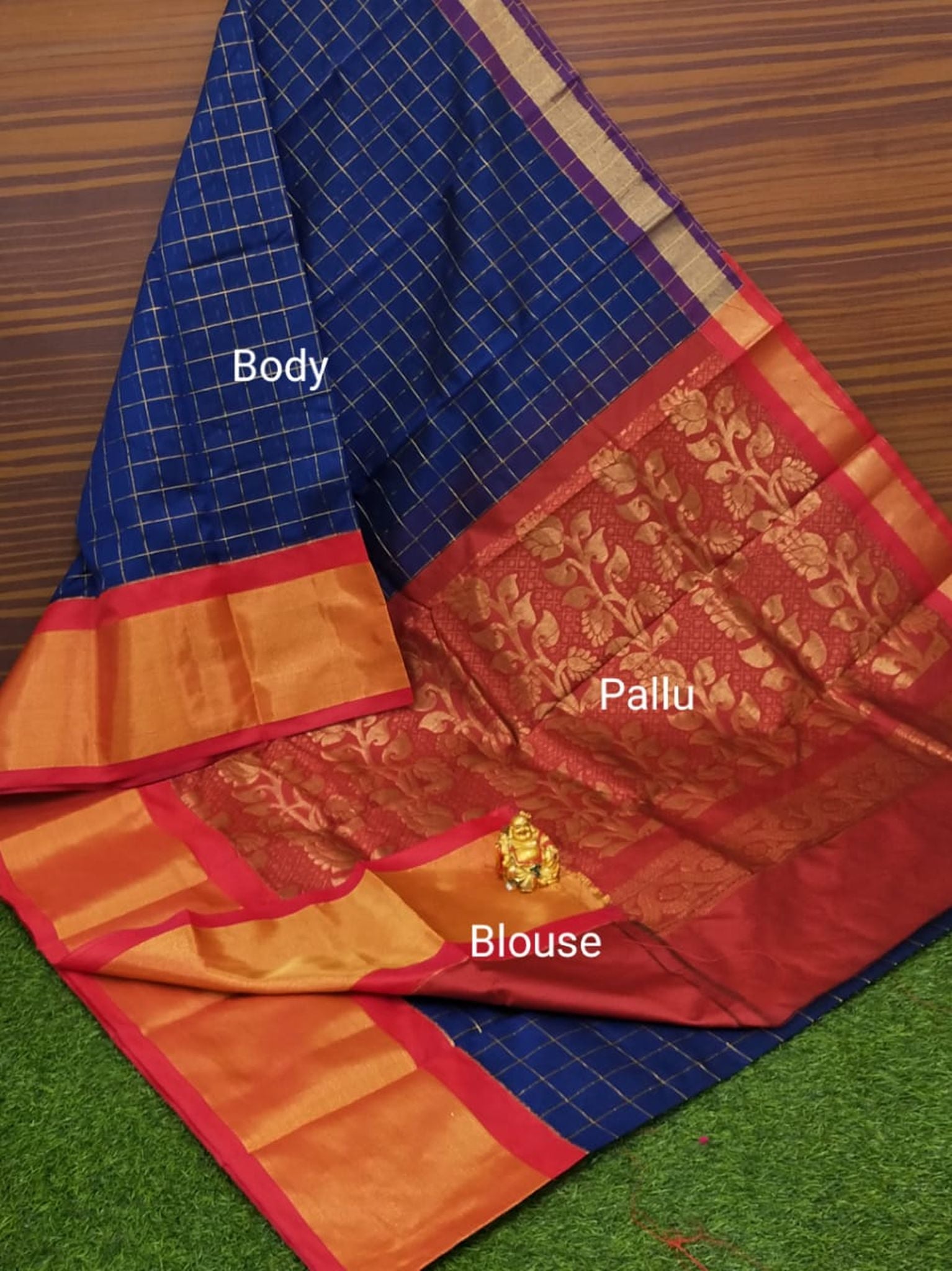 Kuppadam Rich Checked Cotton Saree