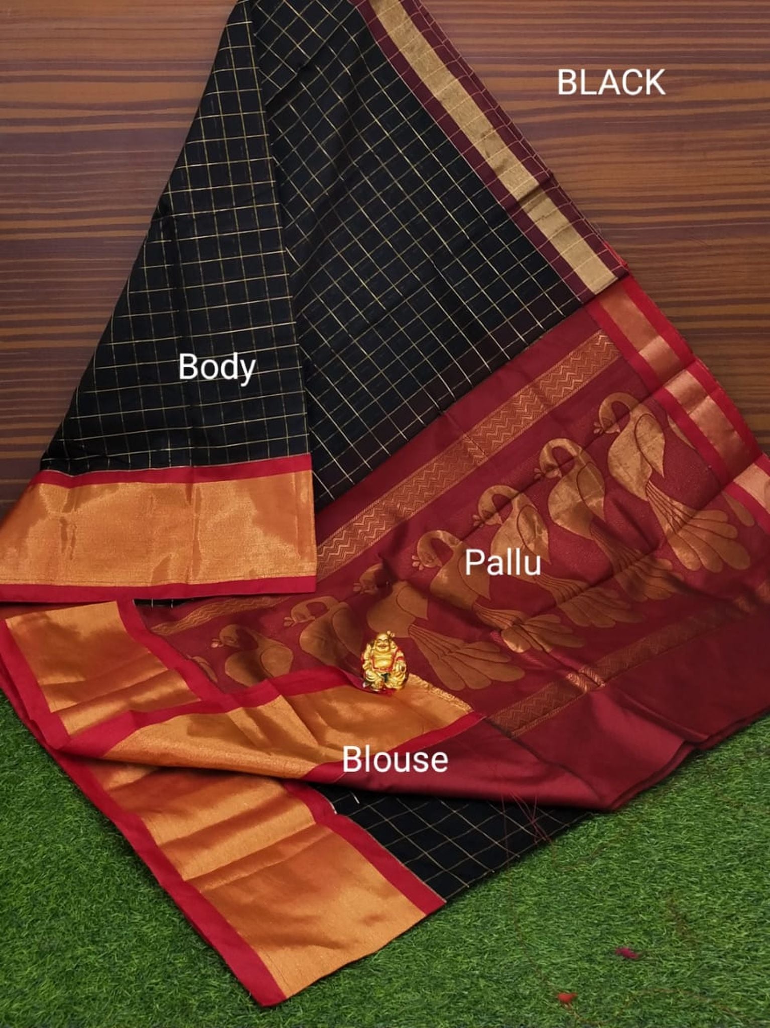 Kuppadam Rich Checked Cotton Saree