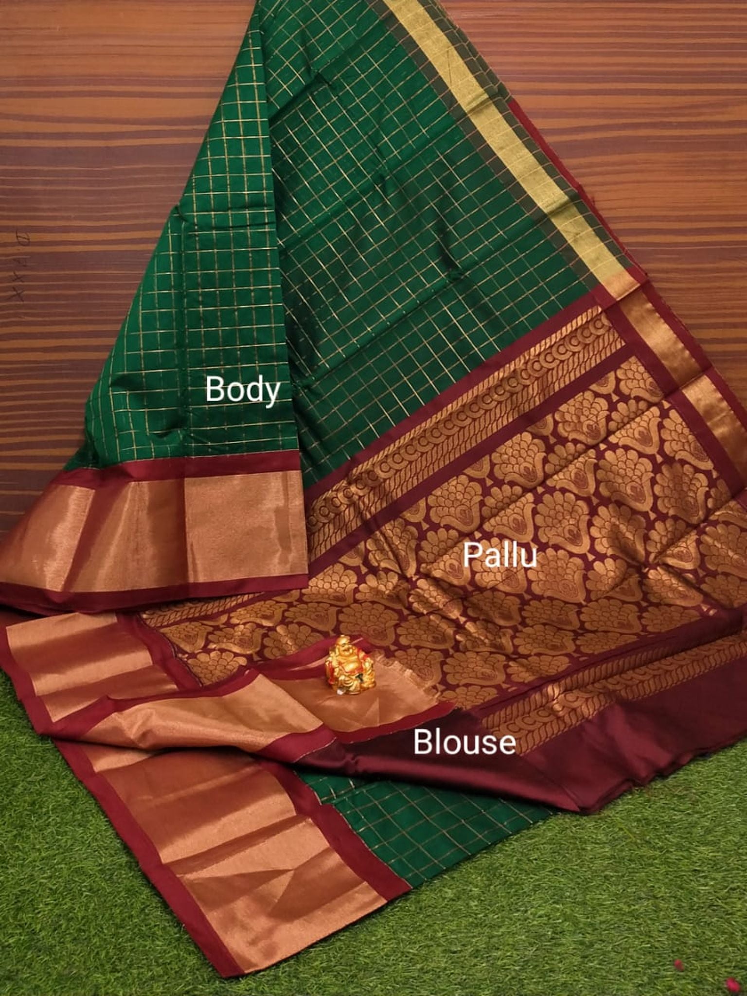 Kuppadam Rich Checked Cotton Saree