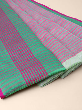 Attractive Stylish Silver Zari Linen Tissue Women's Sarees