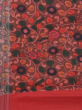 New Attractive Linen Kalamkari Saree