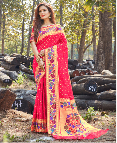 Demanding Semisilk Meena Worked Saree