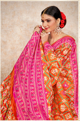 Patan Patola Design Silk Saree
