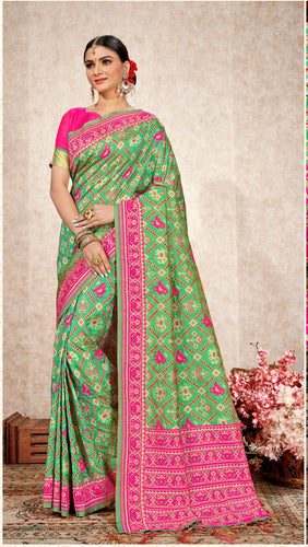 Patan Patola Design Silk Saree