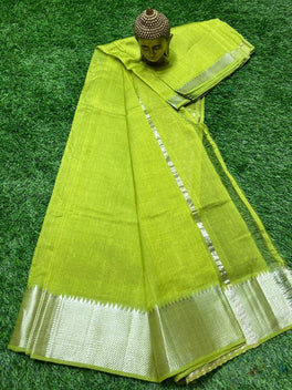 MANGALAGIRI PATTU BIG BORDER PLAIN SAREE