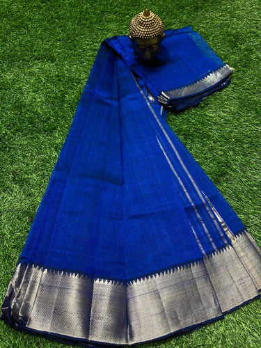 MANGALAGIRI PATTU BIG BORDER PLAIN SAREE