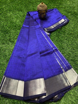 MANGALAGIRI PATTU BIG BORDER PLAIN SAREE
