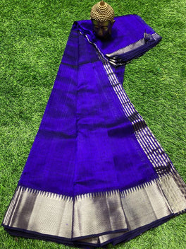 MANGALAGIRI PATTU BIG BORDER PLAIN SAREE