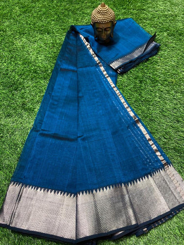 MANGALAGIRI PATTU BIG BORDER PLAIN SAREE