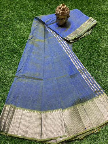 MANGALAGIRI PATTU BIG BORDER PLAIN SAREE