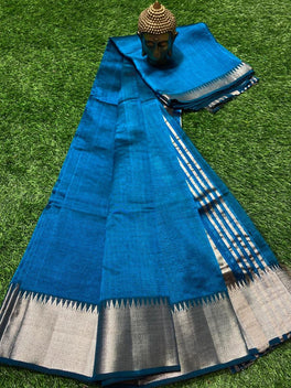 MANGALAGIRI PATTU BIG BORDER PLAIN SAREE