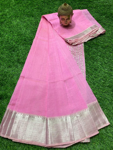 MANGALAGIRI PATTU BIG BORDER PLAIN SAREE