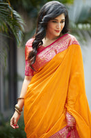 Load image into Gallery viewer, Designer Mild Colored Soft Silk Saree With Elegant Border