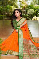 Load image into Gallery viewer, Designer Mild Colored Soft Silk Saree With Elegant Border