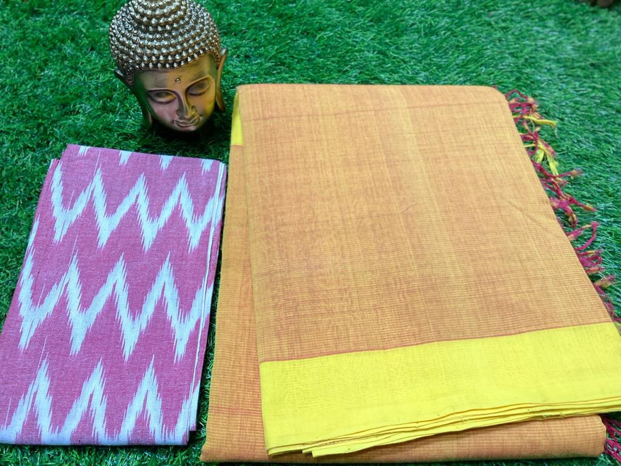 MANGALAGIRI PLAIN COTTON SAREE