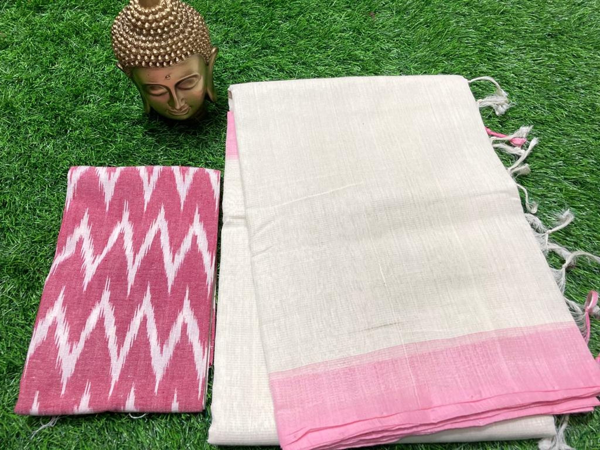 MANGALAGIRI PLAIN COTTON SAREE