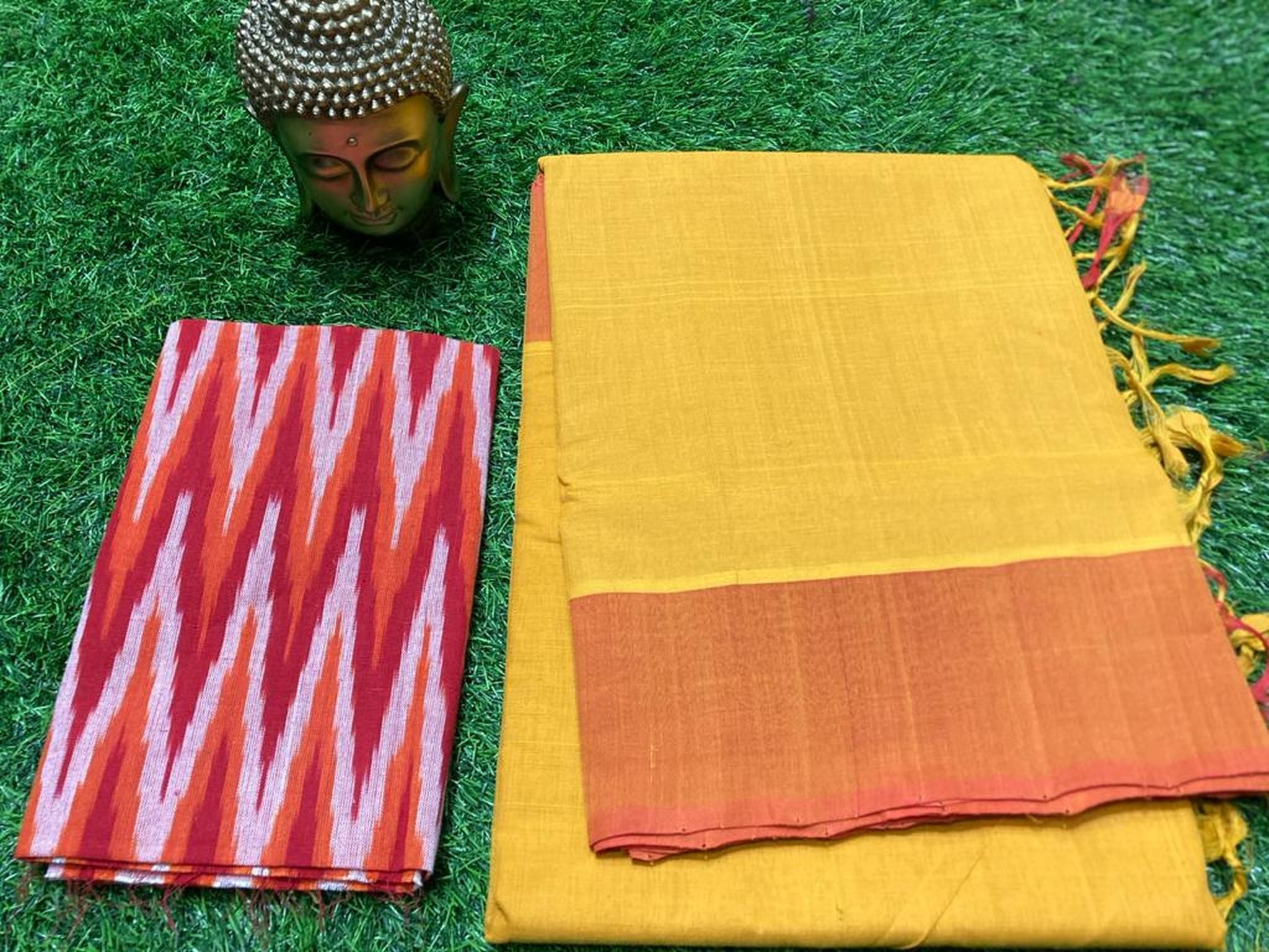 MANGALAGIRI PLAIN COTTON SAREE