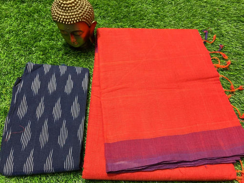 MANGALAGIRI PLAIN COTTON SAREE