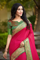 Load image into Gallery viewer, Designer Mild Colored Soft Silk Saree With Elegant Border