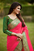 Load image into Gallery viewer, Designer Mild Colored Soft Silk Saree With Elegant Border
