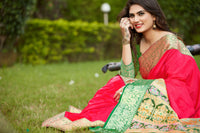 Load image into Gallery viewer, Designer Mild Colored Soft Silk Saree With Elegant Border