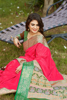 Load image into Gallery viewer, Designer Mild Colored Soft Silk Saree With Elegant Border