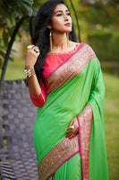 Load image into Gallery viewer, Designer Mild Colored Soft Silk Saree With Elegant Border