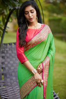 Load image into Gallery viewer, Designer Mild Colored Soft Silk Saree With Elegant Border