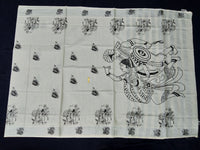 Load image into Gallery viewer, Printed Kerala Cotton Tissue (Silver Zari )
